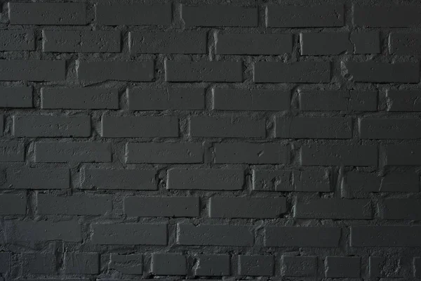 Black brick wall background — Stock Photo, Image