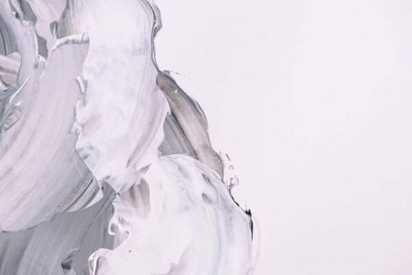 close-up view of decorative abstract grey painting background