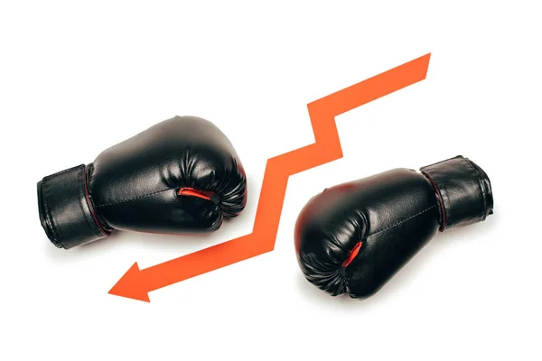 Guantes de boxeo negros — Stock Photo