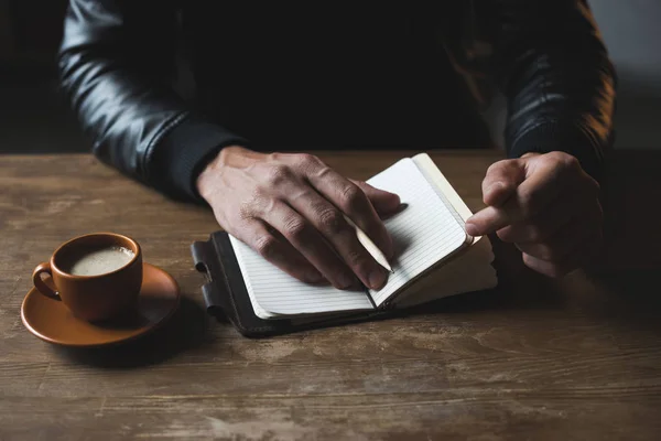 Person drinking coffee — Stock Photo