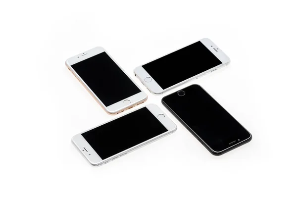 Smartphones with blank screens — Stock Photo