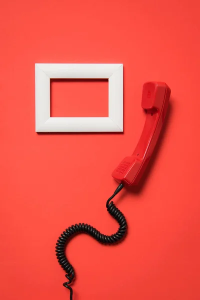 Telephone handset and frame — Stock Photo