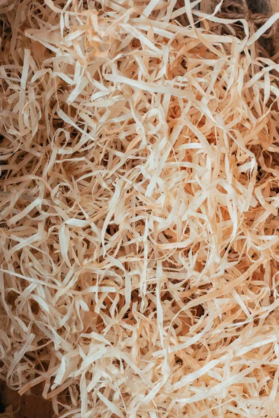 Wooden shavings background — Stock Photo