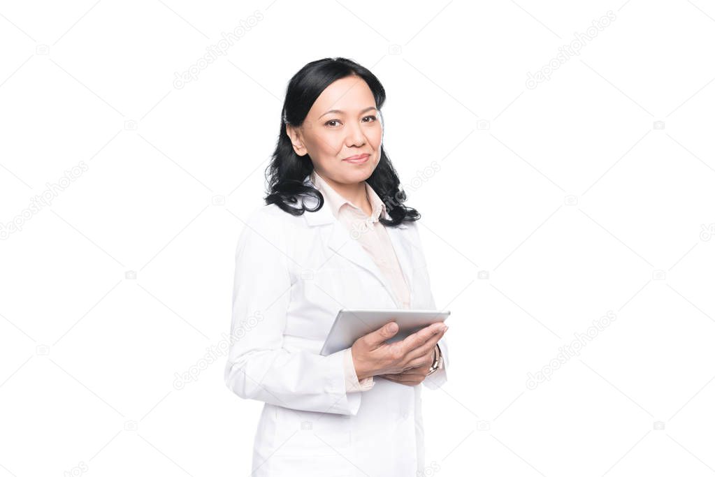 Doctor holding digital tablet  