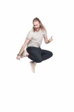 heyecanlı adam atlama