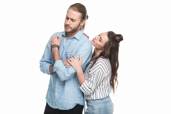 Pareja joven teniendo conflicto — Foto de Stock