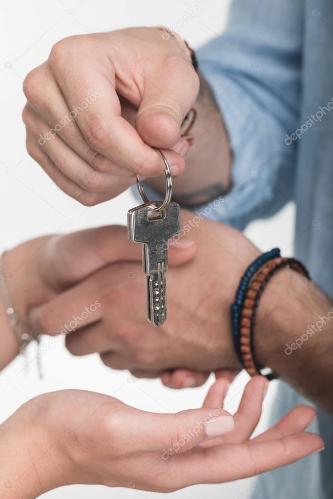 Young couple with keys 