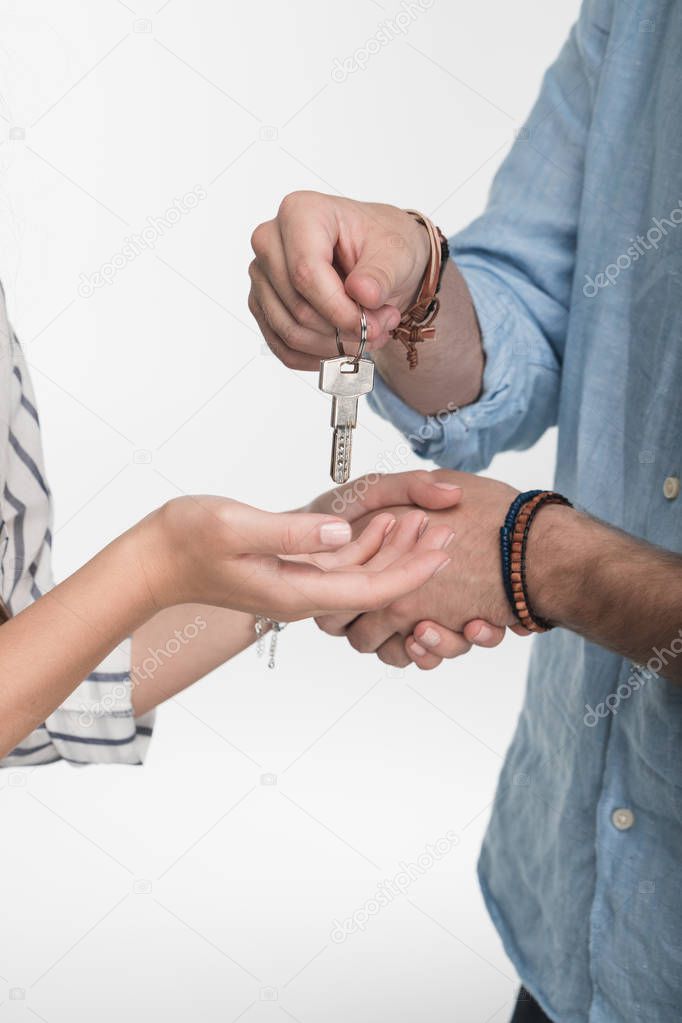 Young couple with keys 