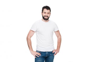 Sakallı yakışıklı genç 