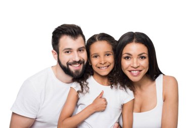 Mutlu çok ırklı aile 