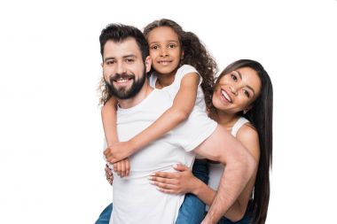 Mutlu çok ırklı aile