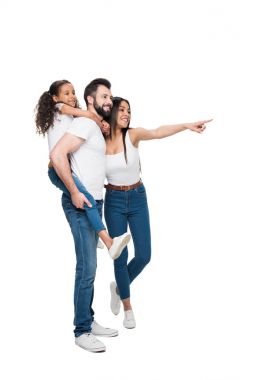 Mutlu çok ırklı aile