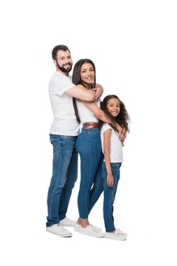 Mutlu çok ırklı aile