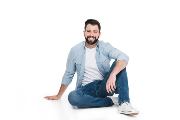 Handsome young bearded man — Stock Photo, Image