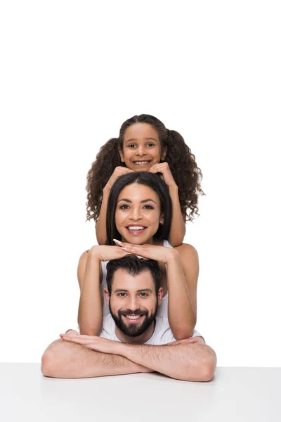 Heureuse famille multiethnique — Photo