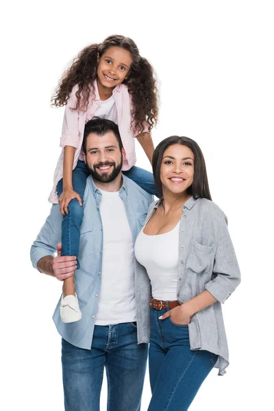 Felice famiglia multietnica — Foto Stock