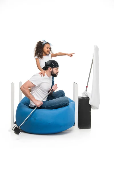 Father playing with daughter — Stock Photo, Image