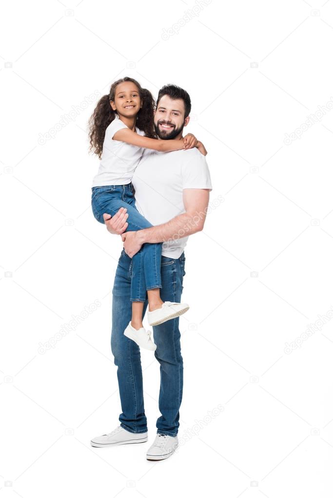 Happy father and daughter 