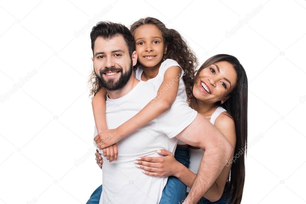 happy multiethnic family