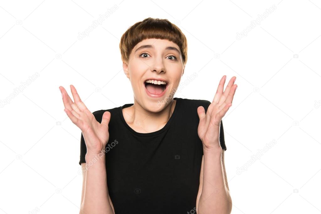excited young woman 