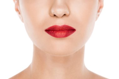 Kırmızı dudaklı kadın 