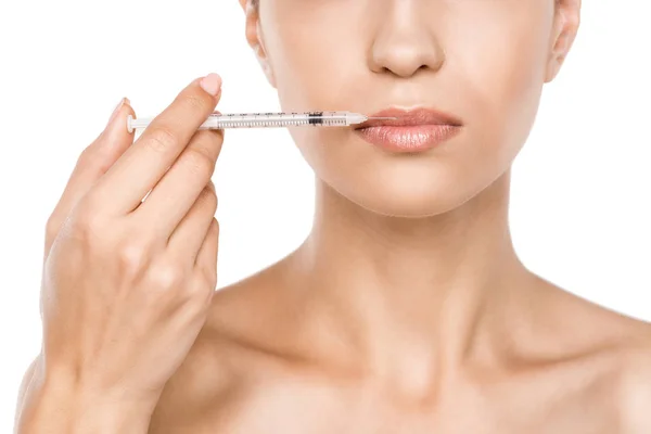 Woman making beauty injection — Stock Photo, Image