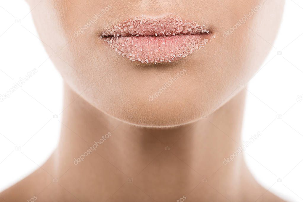 woman with sugar lips