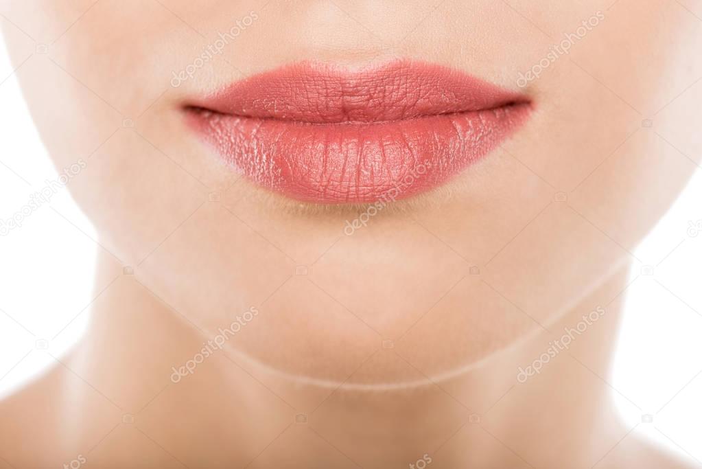 beautiful woman with lipstick 