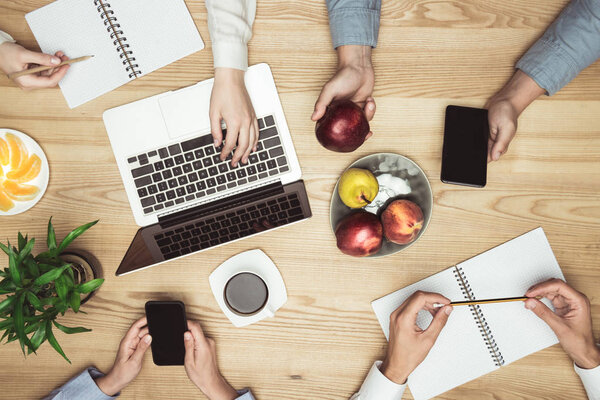 businesspeople on meeting at workplace