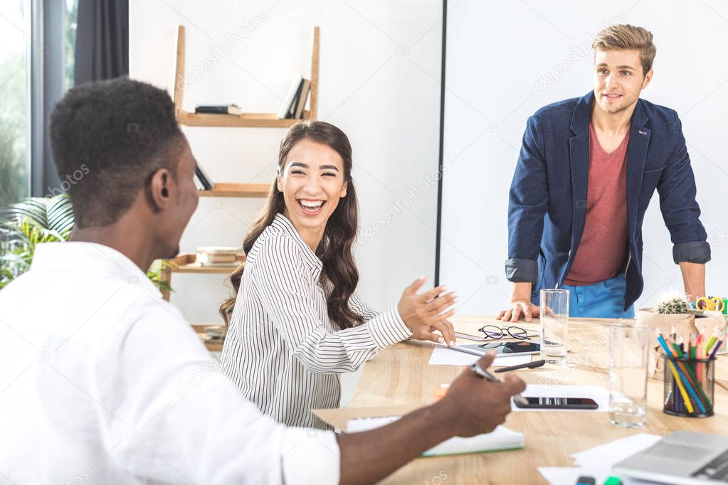 multiethinc coworkers having conference