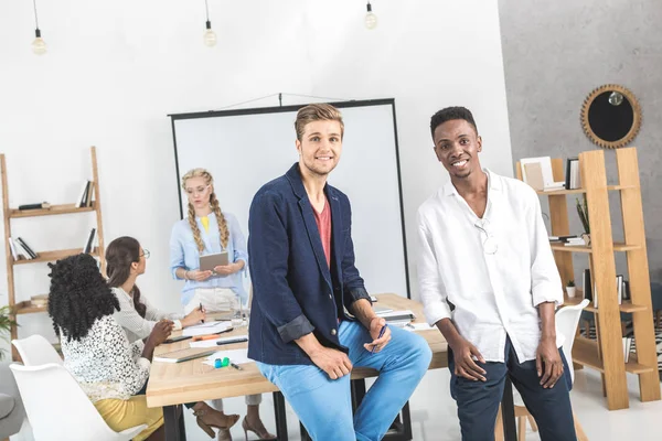 Multicultural businessmen in office — Stock Photo, Image