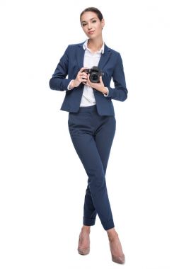 işadamı alarak fotoğraf makinesinde