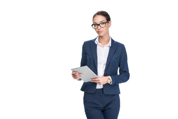 Businesswoman using digital tablet — Stock Photo, Image