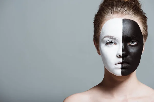 Girl with bodyart on face — Stock Photo, Image