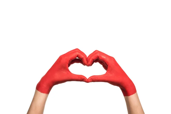 Hände zeigen Herzzeichen — Stockfoto