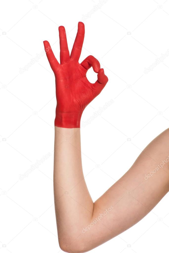 hand showing ok sign