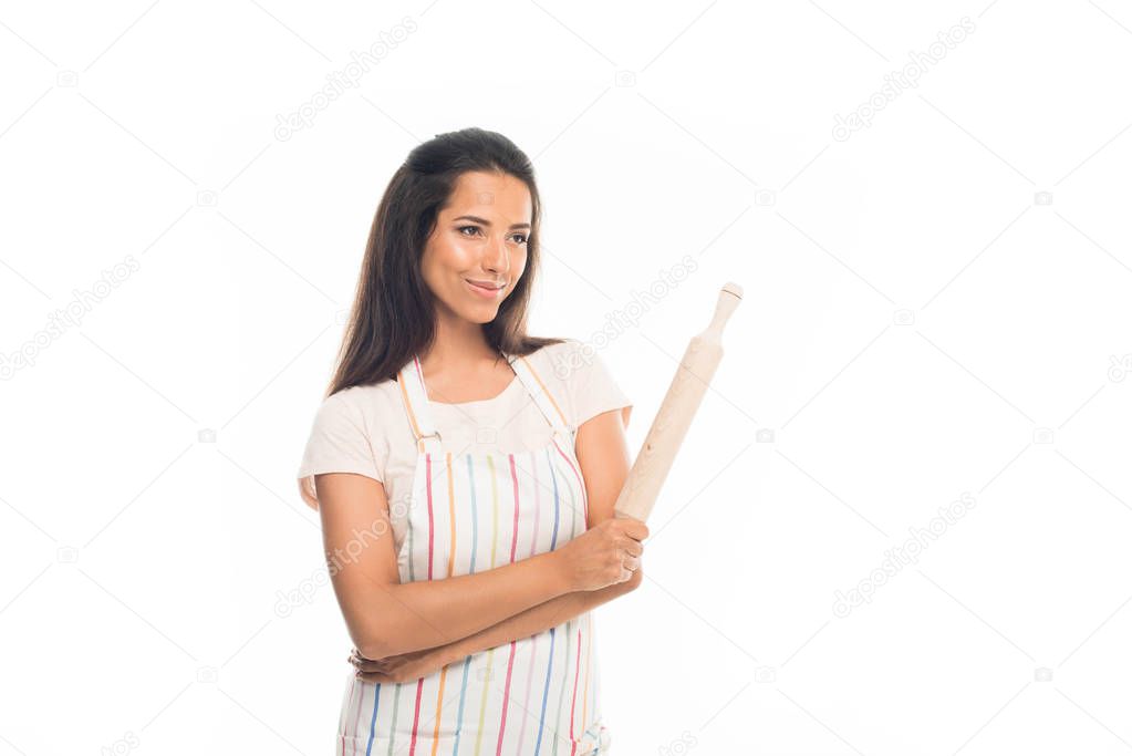 Young housewife with rolling pin