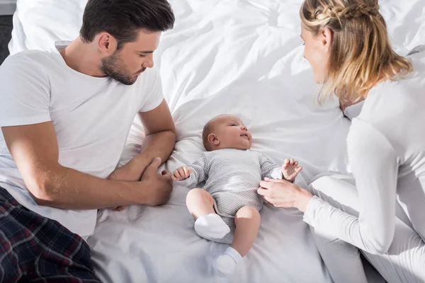 Parents with cute baby — Stock Photo, Image