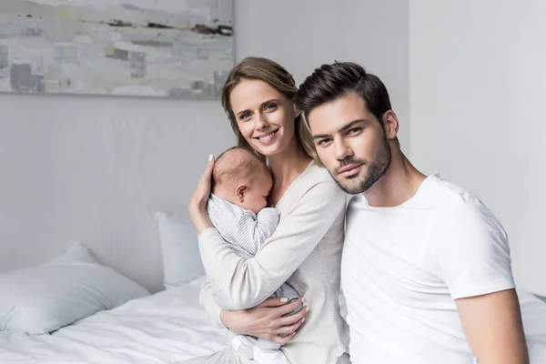 Parents with cute baby — Stock Photo, Image