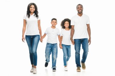 african american family holding hands clipart