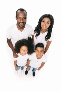 mutlu bir Afro-Amerikan Aile 
