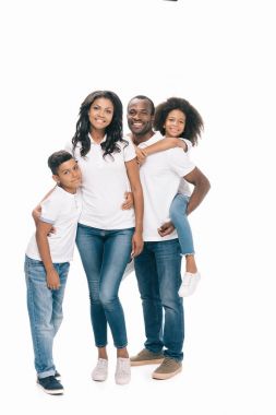 mutlu bir Afro-Amerikan Aile 
