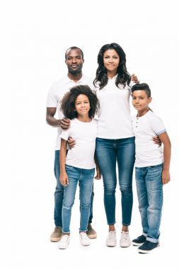 mutlu bir Afro-Amerikan Aile 