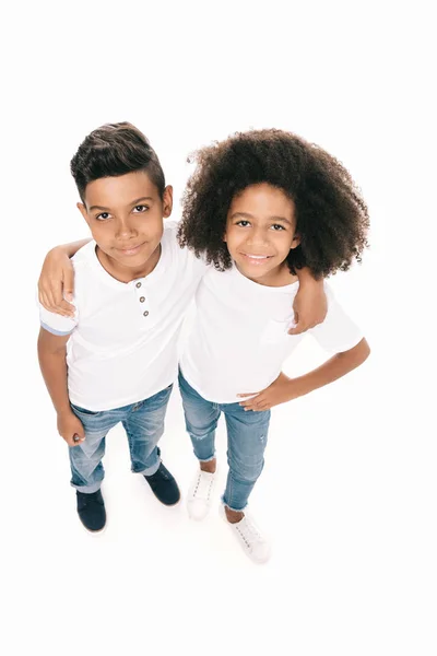 Happy afroamerické sourozenci — Stock fotografie