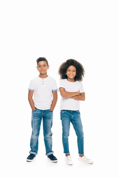 Happy african american siblings — Stock Photo, Image