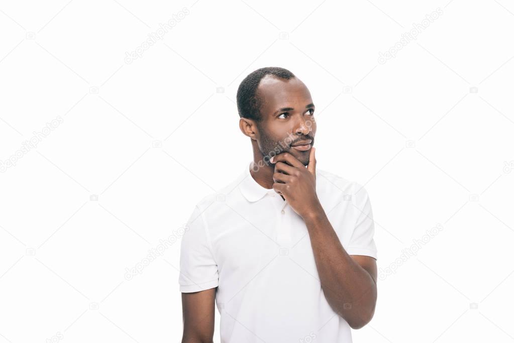 pensive african american man 