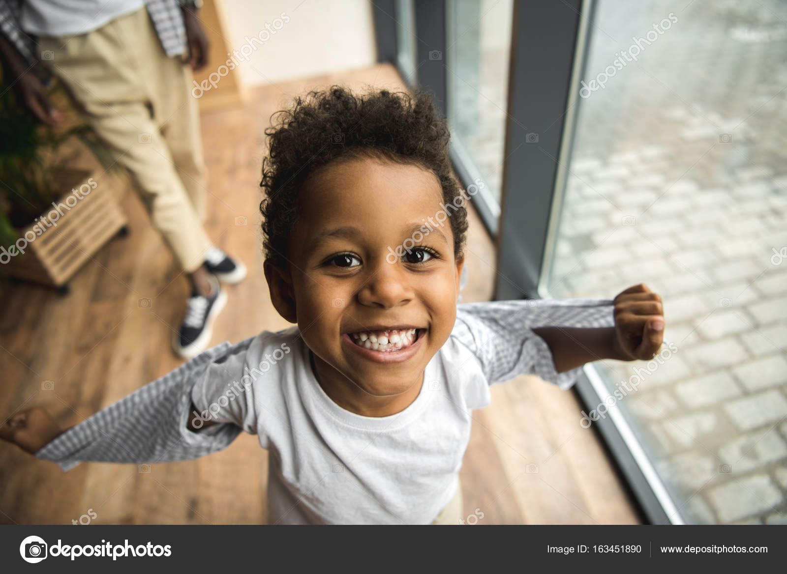 Happy african american child Stock Photo by ©AllaSerebrina 163451890