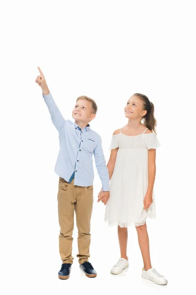 Siblings holding hands — Stock Photo, Image