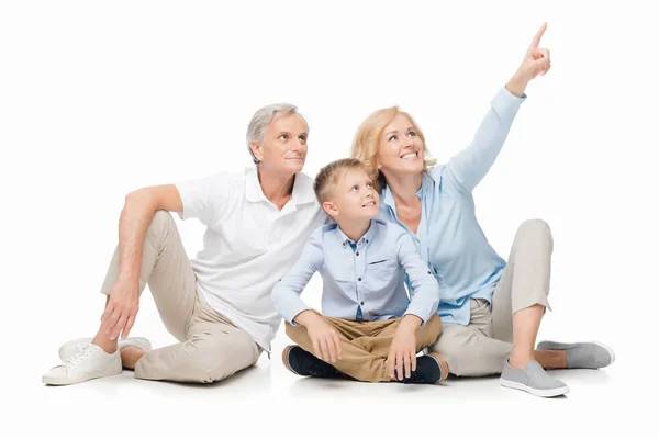 Nagyszülők és a gyermek — Stock Fotó