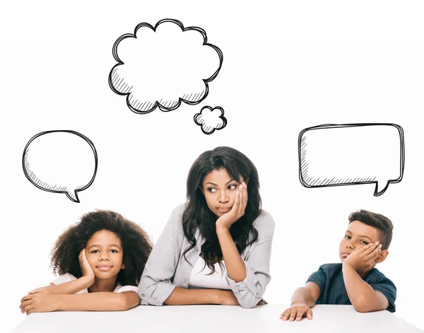 Bored african american family — Stock Photo, Image